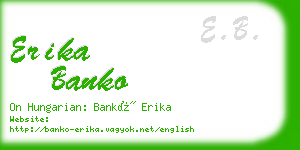 erika banko business card